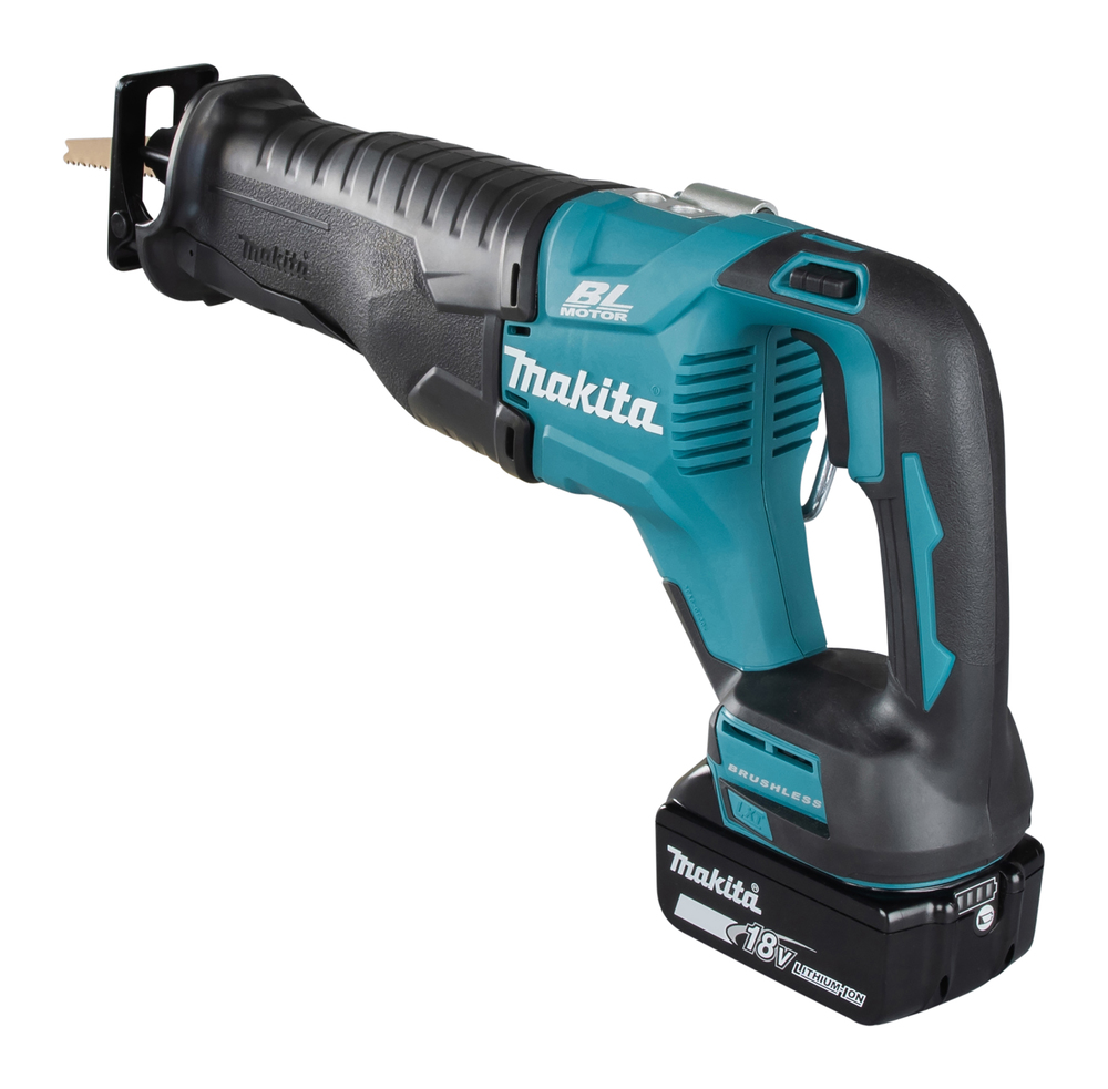 Puukkosaha Makita DJR187Z 18V, hiiliharjaton, iskun pituus 32mm, 3,6kg. Runkoversio