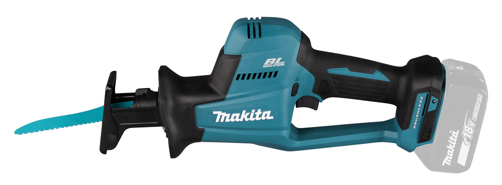 Puukkosaha Makita DJR189Z 18V, hiiliharjaton, iskun pituus 22mm, 2,6kg. Runkoversio
