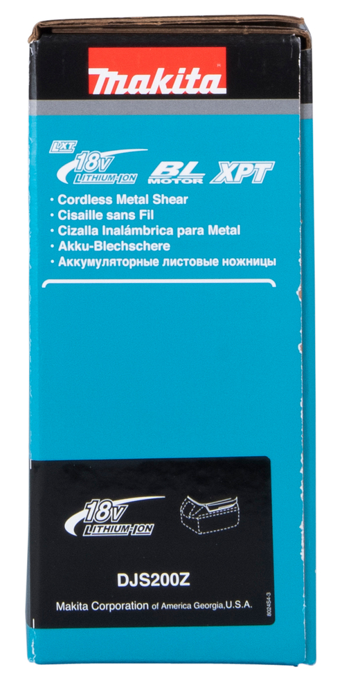 Makita DJS200Z 18V borstlös skivfräs, rakt snitt, plåt 2,0mm, RST 1,6mm, 2,7kg. Version med kaross