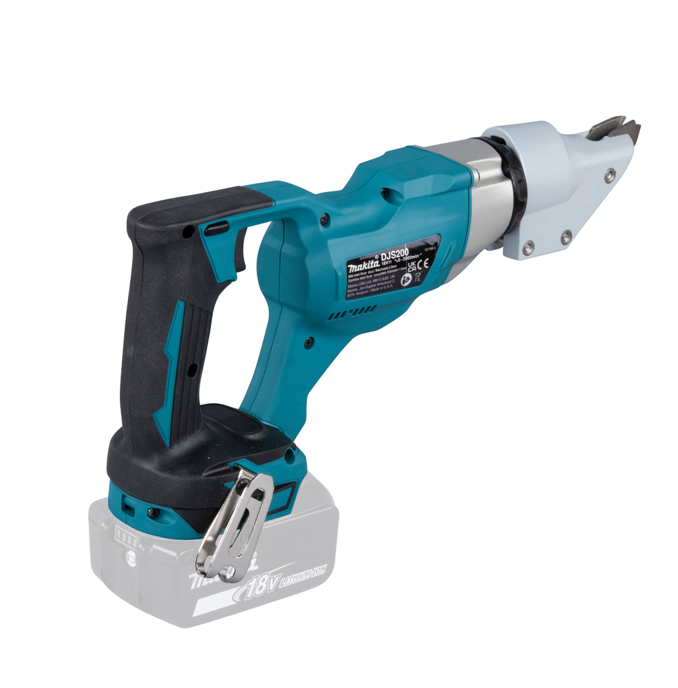 Makita DJS200Z 18V borstlös skivfräs, rakt snitt, plåt 2,0mm, RST 1,6mm, 2,7kg. Version med kaross