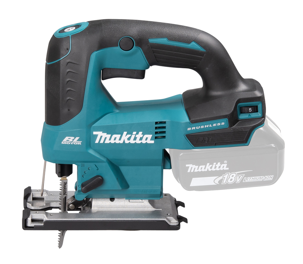 Jigsaw 18V, carbon brushless, curved handle, infinitely variable adjustment via control switch. Body version DJV184Z