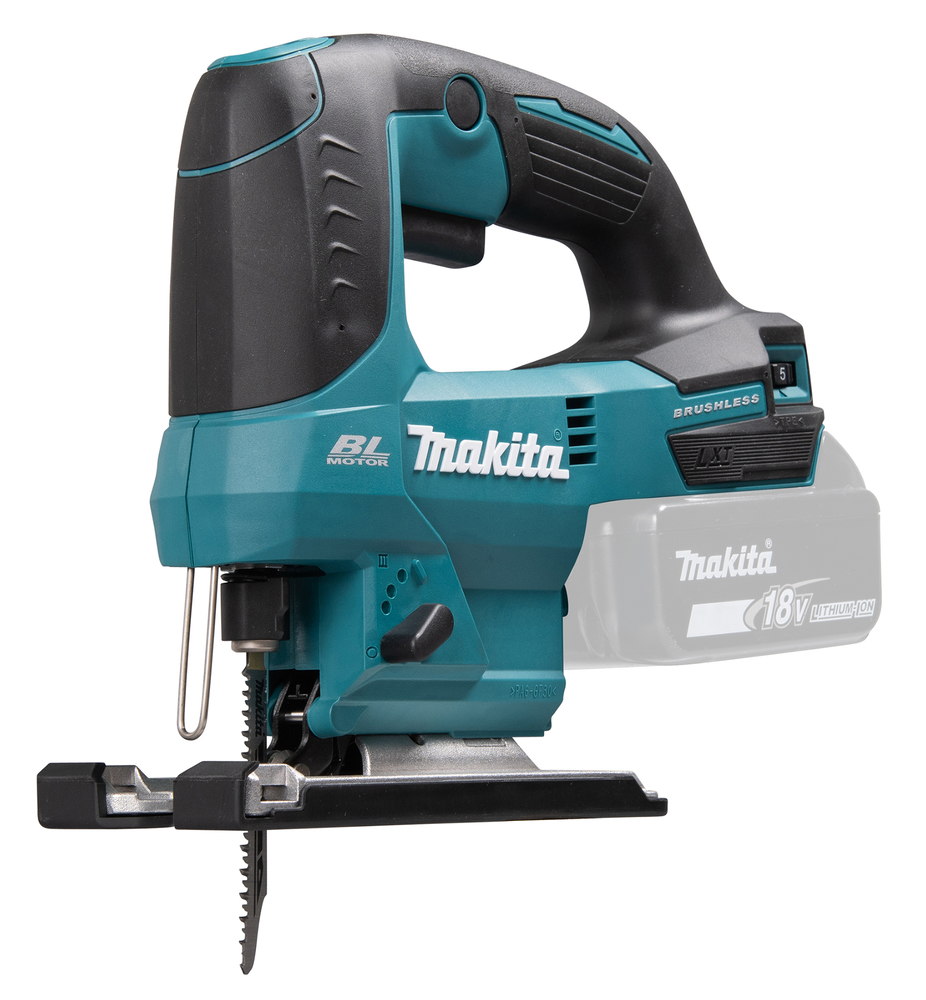 Jigsaw 18V, carbon brushless, curved handle, infinitely variable adjustment via control switch. Body version DJV184Z