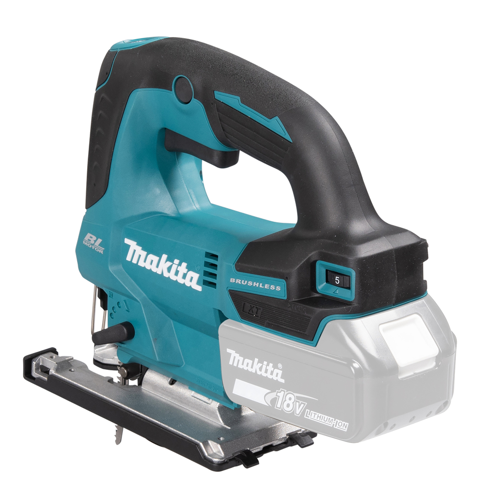 Jigsaw 18V, carbon brushless, curved handle, infinitely variable adjustment via control switch. Body version DJV184Z