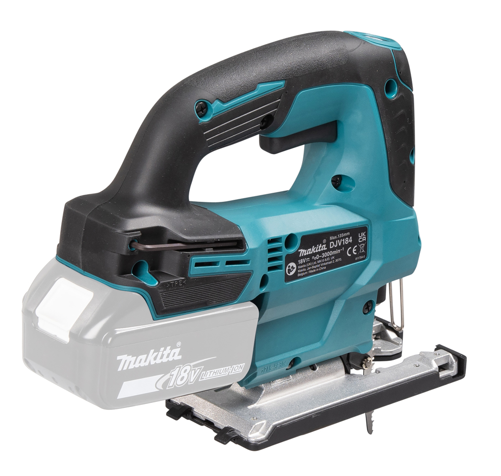 Jigsaw 18V, carbon brushless, curved handle, infinitely variable adjustment via control switch. Body version DJV184Z