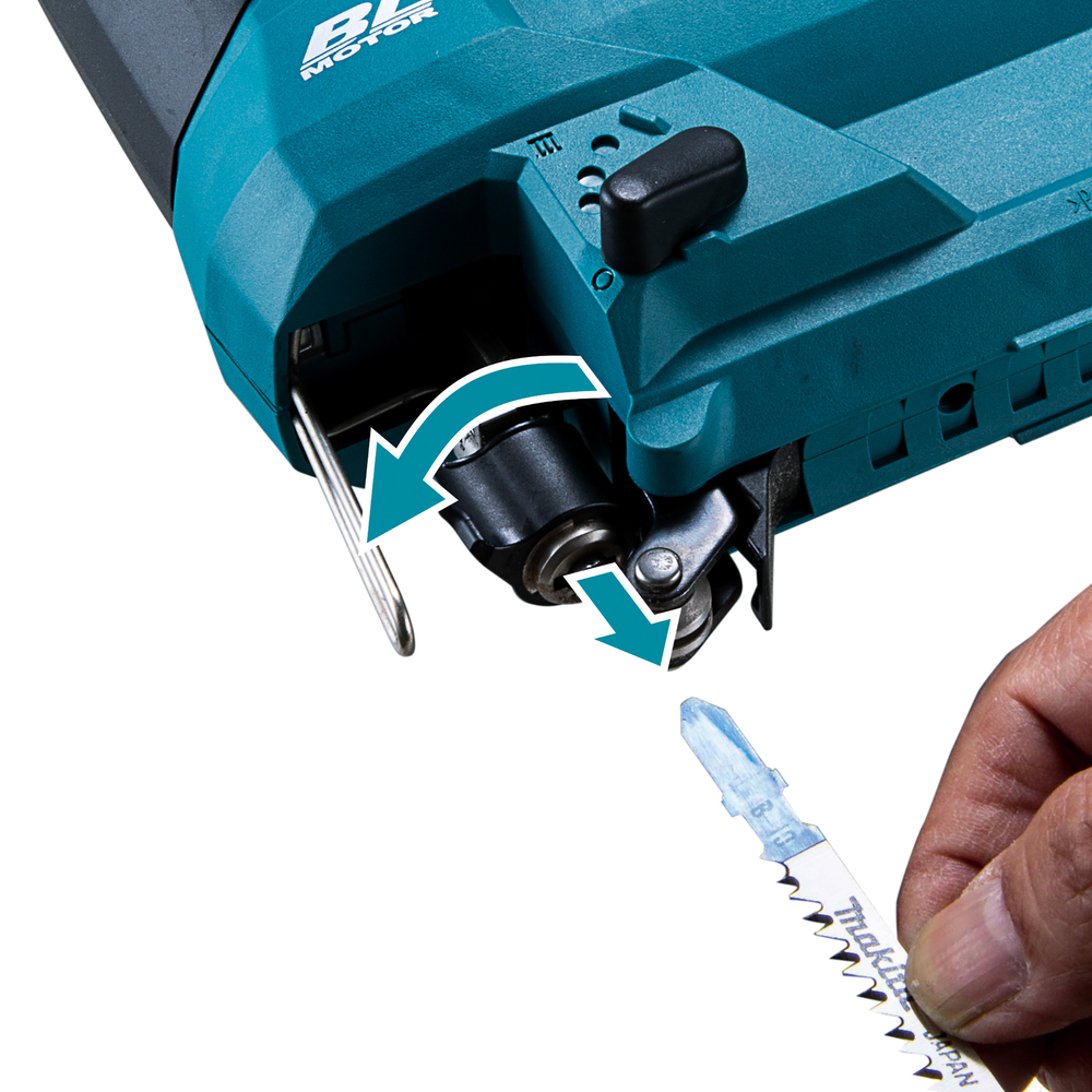 Jigsaw 18V, carbon brushless, curved handle, infinitely variable adjustment via control switch. Body version DJV184Z