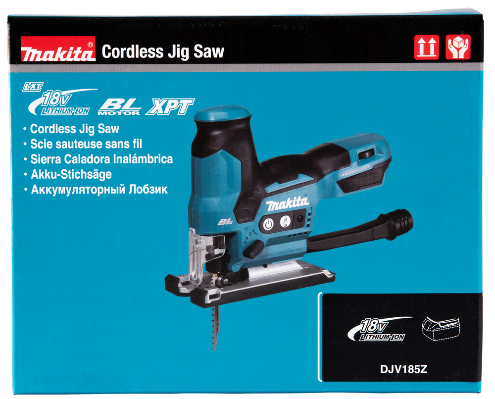 Jigsaw Makita DJV185Z 18V, straight body, 23mm stroke, carbon brushless. Body version