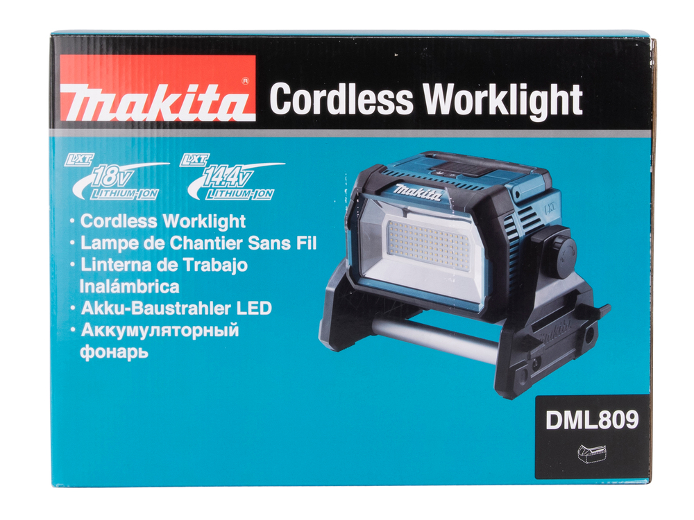 Työmaavalaisin Makita DML809 2xLXT akku/230V. 2500/5000/10000 Lumen. Runkoversio