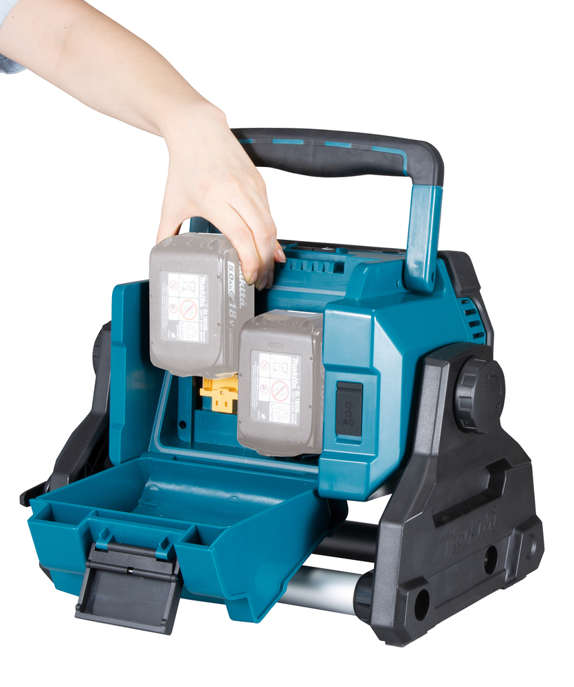Työmaavalaisin Makita DML809 2xLXT akku/230V. 2500/5000/10000 Lumen. Runkoversio