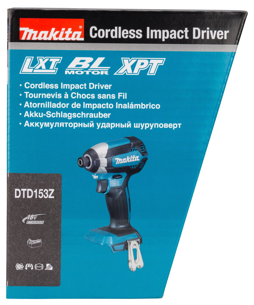 Iskevä ruuvinväännin Makita DTD153Z 18V hiiliharjaton, 170Nm. Runkoversio