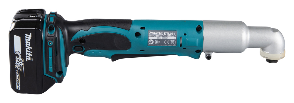 Impact angle wrench Makita DTL061Z 18V, for 1/4" screw heads, 60 Nm. Body version