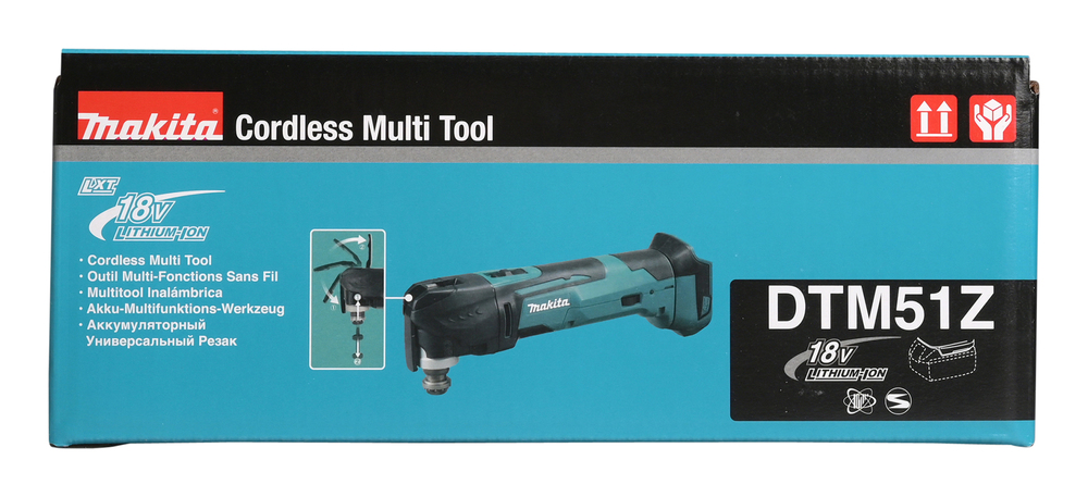 Monitoimikone Makita DTM51Z 18V, 6000-21000 liikettä/min, liike 3,2°. Runkoversio