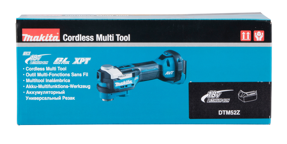 Monitoimikone Makita DTM52Z 18V hiiliharjaton, Starlock Max, 10000-20000 liikettä/min, liike 3,6°. Runkoversio