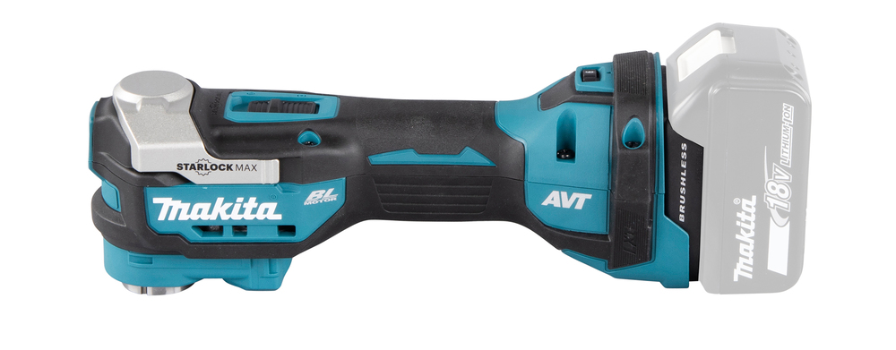 Monitoimikone Makita DTM52Z 18V hiiliharjaton, Starlock Max, 10000-20000 liikettä/min, liike 3,6°. Runkoversio