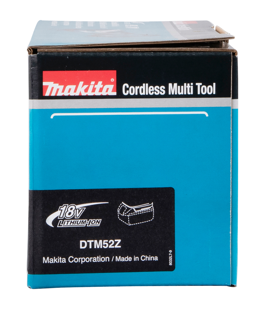 Monitoimikone Makita DTM52Z 18V hiiliharjaton, Starlock Max, 10000-20000 liikettä/min, liike 3,6°. Runkoversio