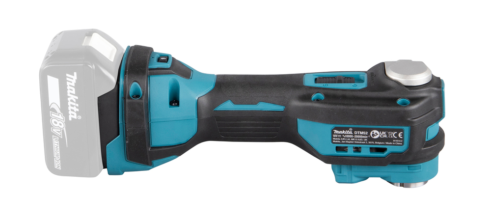 Monitoimikone Makita DTM52Z 18V hiiliharjaton, Starlock Max, 10000-20000 liikettä/min, liike 3,6°. Runkoversio