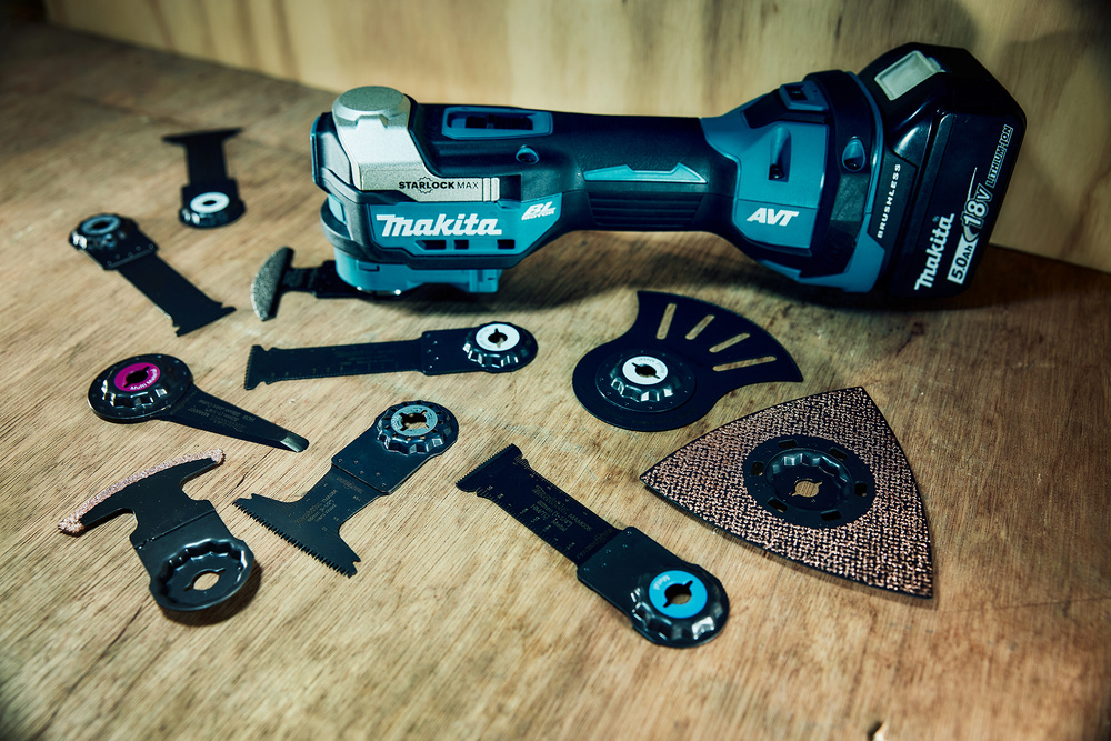 Monitoimikone Makita DTM52Z 18V hiiliharjaton, Starlock Max, 10000-20000 liikettä/min, liike 3,6°. Runkoversio