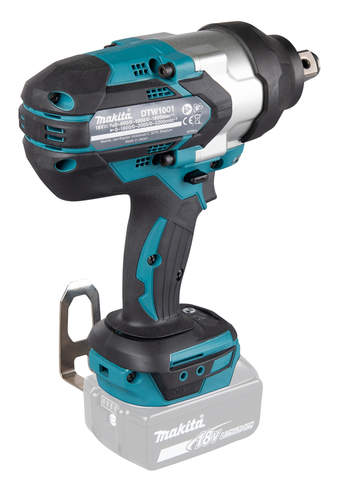 Mutterinväännin Makita DTW1001Z 18V, 3/4" kitkarenkaalla, 1050Nm, hiiliharjaton. Runkoversio