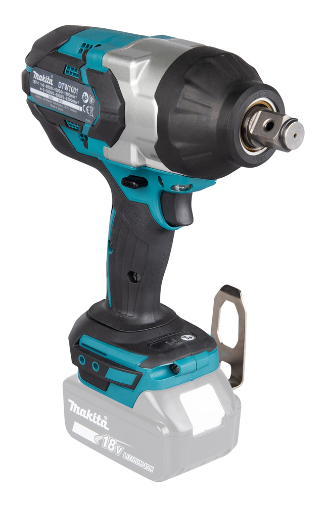 Mutterinväännin Makita DTW1001Z 18V, 3/4" kitkarenkaalla, 1050Nm, hiiliharjaton. Runkoversio