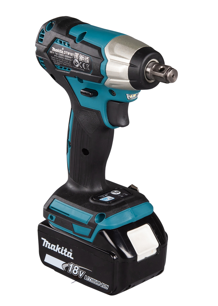 Mutterinväännin Makita DTW181Z 18V, 1/2" kitkarenkaalla, 210Nm, hiiliharjaton. Runkoversio
