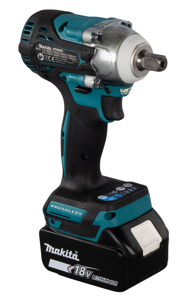  Iskevä mutterinväännin Makita DTW301RTJ (2x5,0Ah akkua ja laturi)