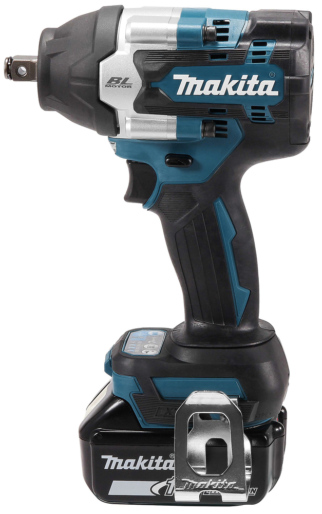 Mutterinväännin Makita DTW700RTJ 18V, 2x5,0Ah, 1/2" kitkarenkaalla, 700Nm, hiiliharjaton