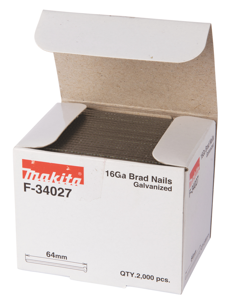 Dyckert naula Makita F-34027 1,6X64mm, 16GA, 2000kpl, AF600, GF600