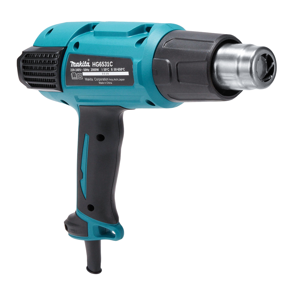 Kuumailmapuhallin Makita HG6531CK 2000W, 50-650°C, termostaatti, LCD, 4 suulaketta