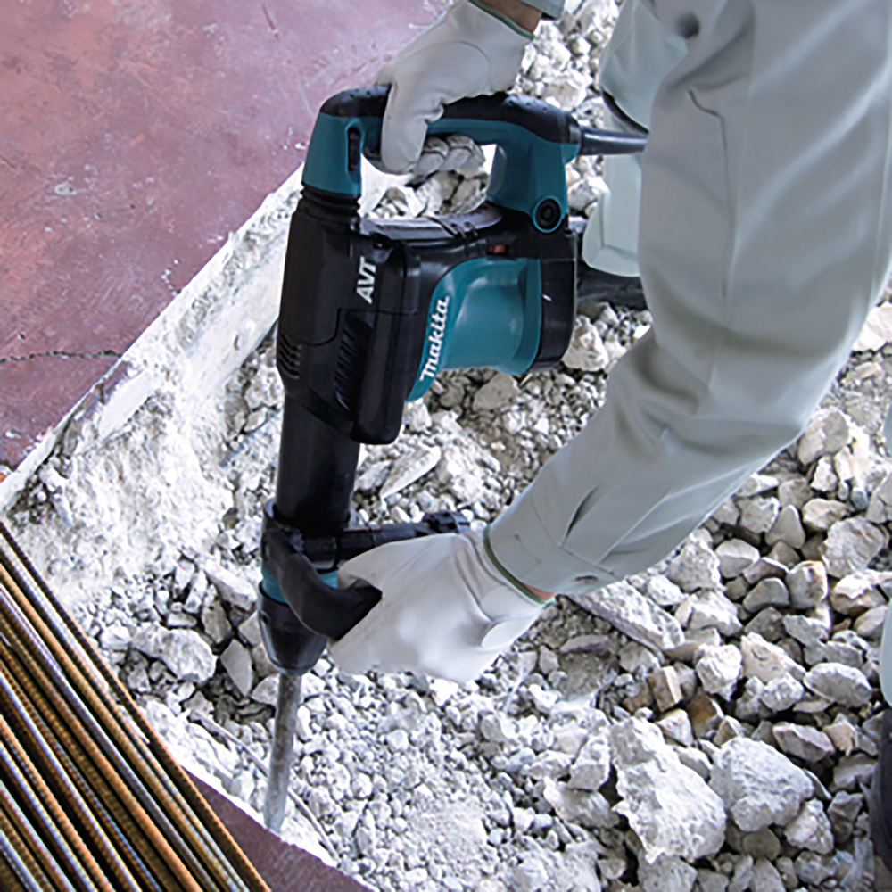Piikkausvasara Makita HM0871C SDS-Max, AVT, 1100W, 5,6kg, 8,1J, 8,0m/s², taltta 12 asentoa