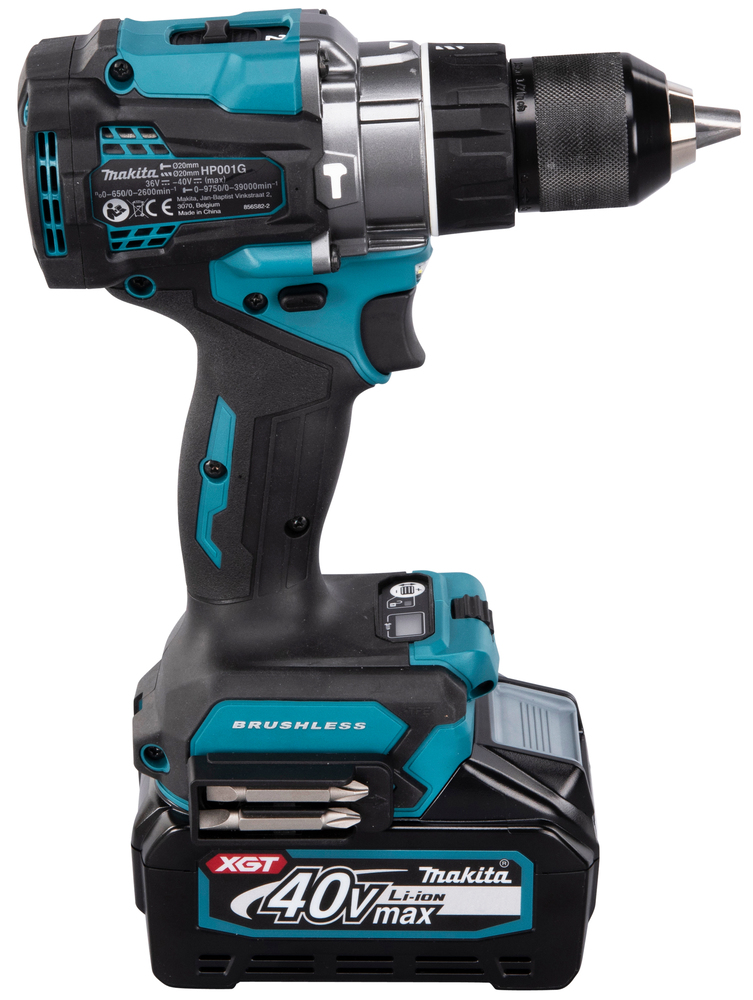 Iskuporakone Makita HP001GM201 40V XGT, 2x4,0Ah, 140/68 Nm, elektroninen momentin säätö, 3,0kg