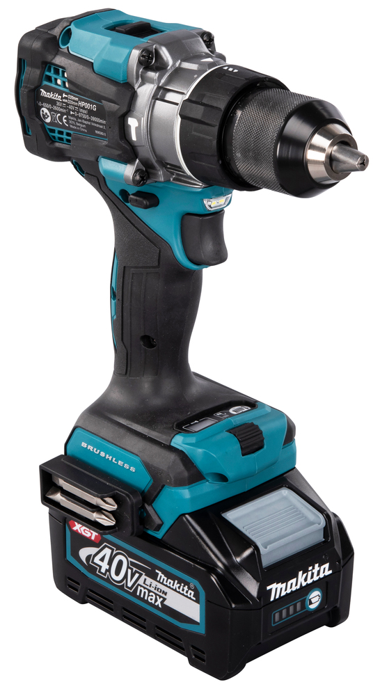 Iskuporakone Makita HP001GM201 40V XGT, 2x4,0Ah, 140/68 Nm, elektroninen momentin säätö, 3,0kg