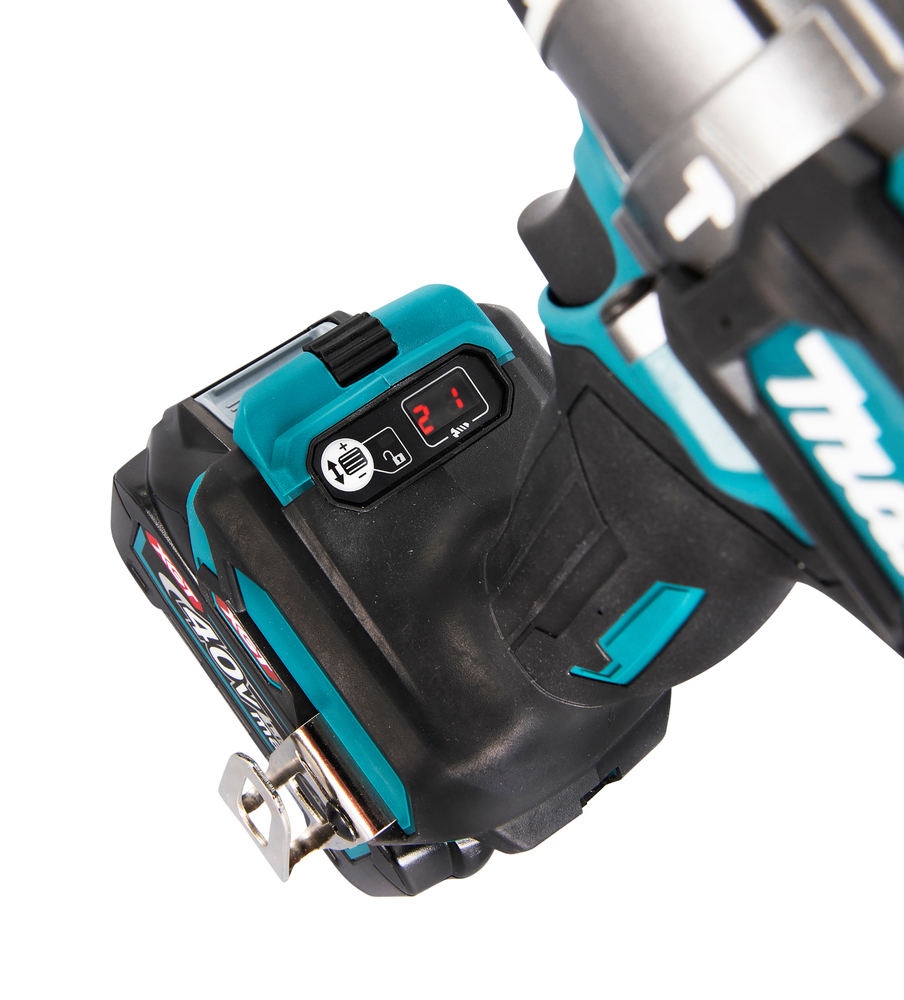 Iskuporakone Makita HP001GM201 40V XGT, 2x4,0Ah, 140/68 Nm, elektroninen momentin säätö, 3,0kg
