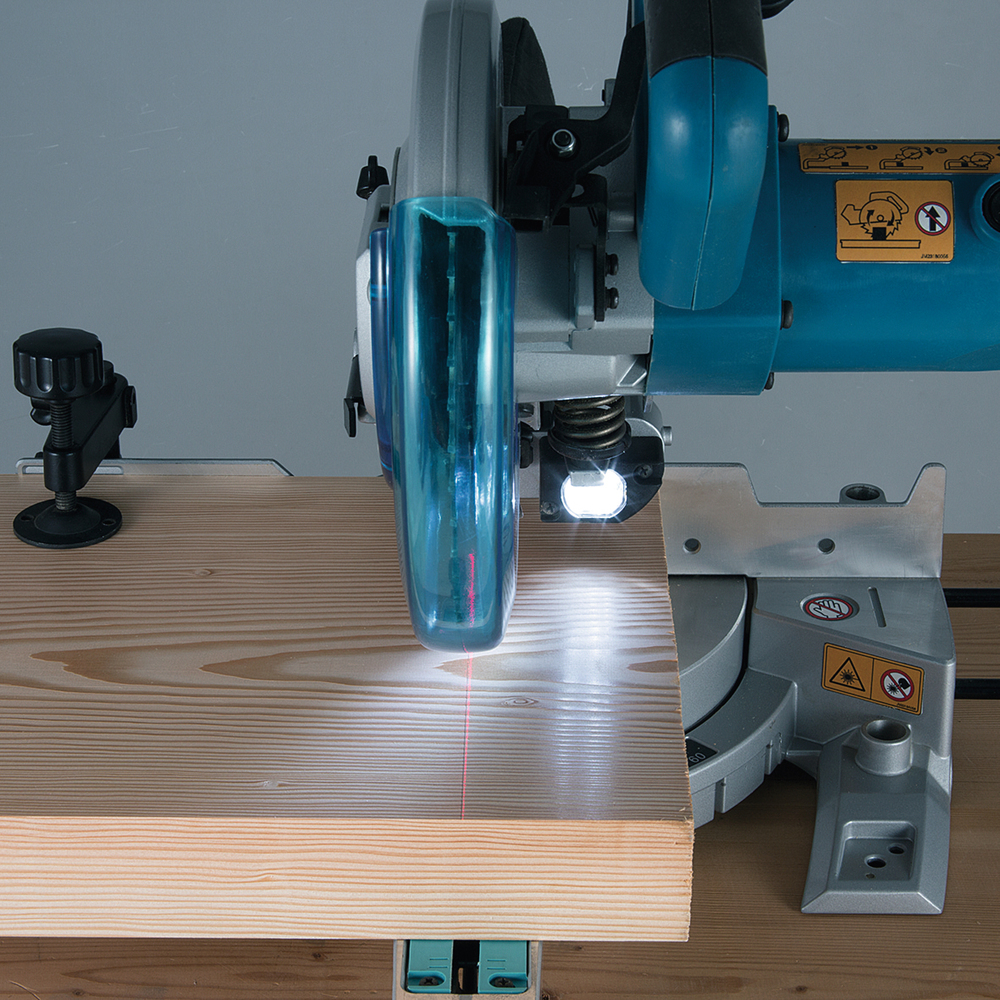 Jiirisaha Makita LS0815FLN sahaus 65x305mm, terä 216x30mm, 1400W, 14,1kg, laser, valo