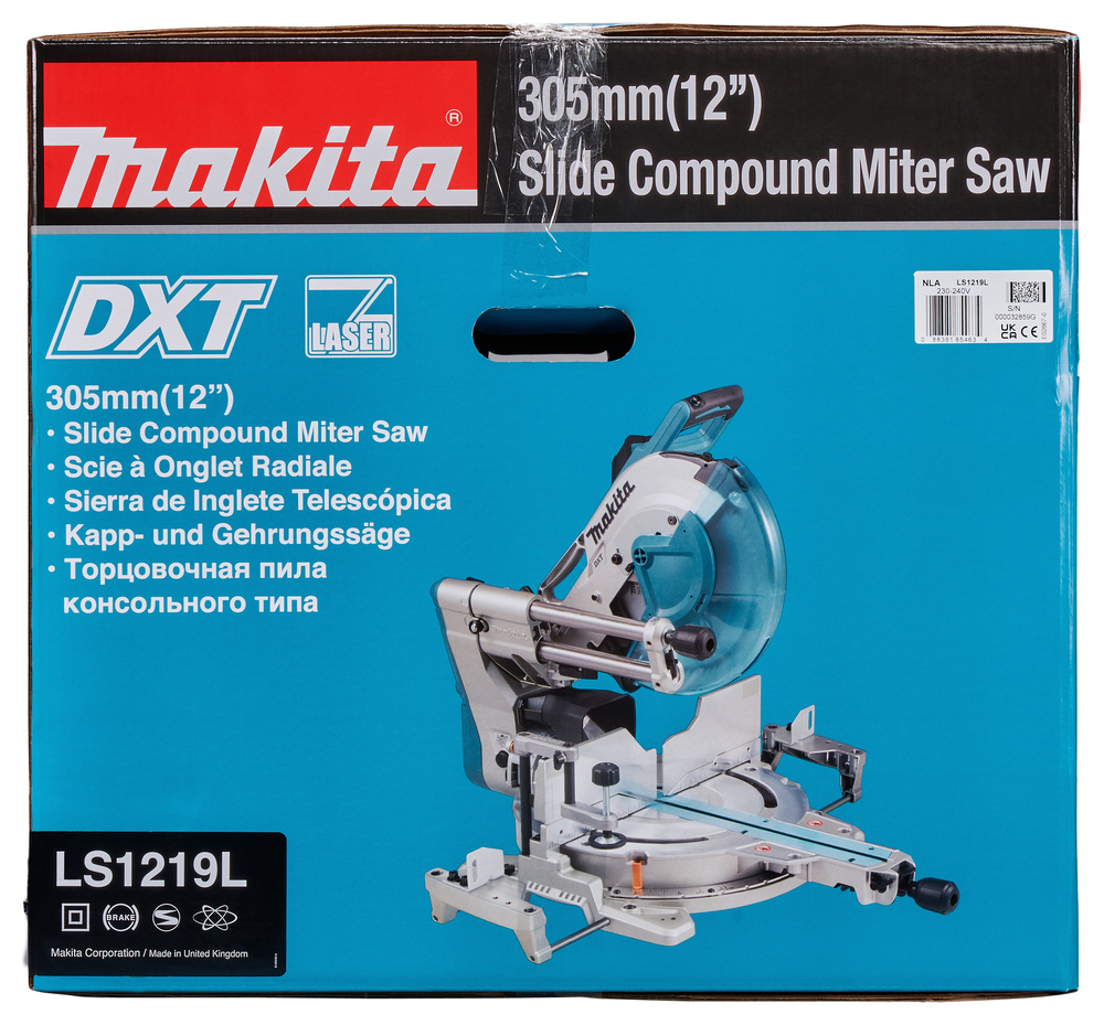 Makita LS1219L Jiirisaha, sahaus 107x363/92x382mm, kallistus vas/oik, terä 305x30mm, 1800W, 29,5kg
