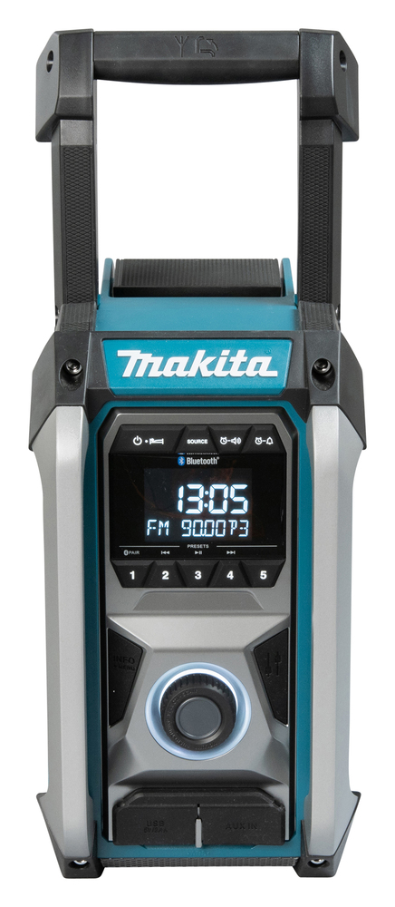 Radio och Bluetooth-högtalare, Makita MR006GZ USB-laddning, subwoofer. Drivs via elnätet eller Li-ion-batterier CXT, LXT och XGT