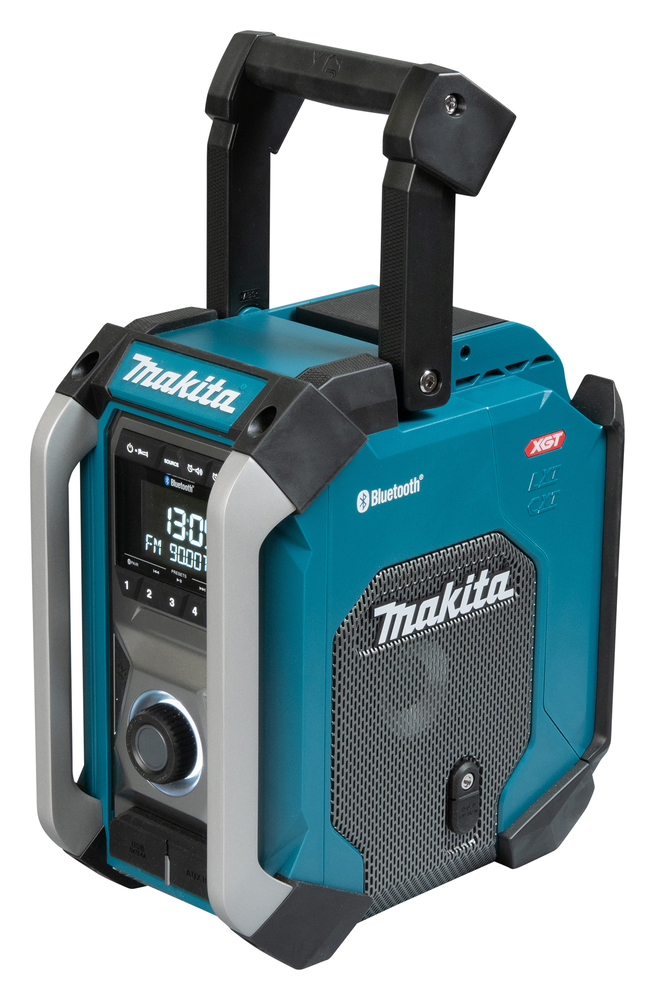 Radio and bluetooth speaker, Makita MR006GZ USB charging, subwoofer. Powered by mains or Li-ion batteries CXT, LXT and XGT