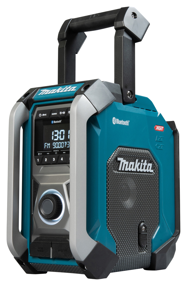 Radio och Bluetooth-högtalare, Makita MR006GZ USB-laddning, subwoofer. Drivs via elnätet eller Li-ion-batterier CXT, LXT och XGT