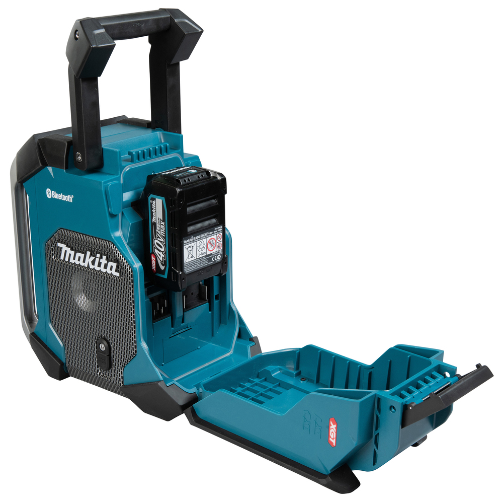 Radio och Bluetooth-högtalare, Makita MR006GZ USB-laddning, subwoofer. Drivs via elnätet eller Li-ion-batterier CXT, LXT och XGT