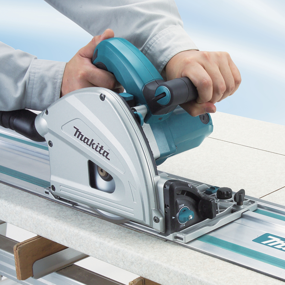 Upotuspyörösaha Makita SP6000J 56mm, 165x20mm, 1300W, 1400mm ohjainkiskon kanssa
