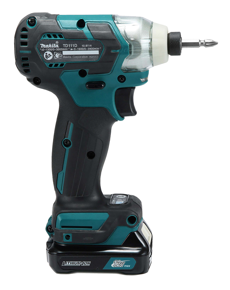 Iskevä ruuvinväännin Makita TD111DSAJ CXT, 2x2,0Ah, 135 Nm, hiiliharjaton