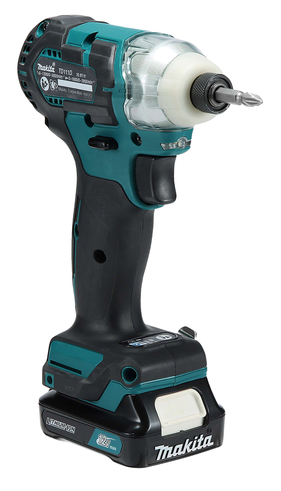 Iskevä ruuvinväännin Makita TD111DSAJ CXT, 2x2,0Ah, 135 Nm, hiiliharjaton