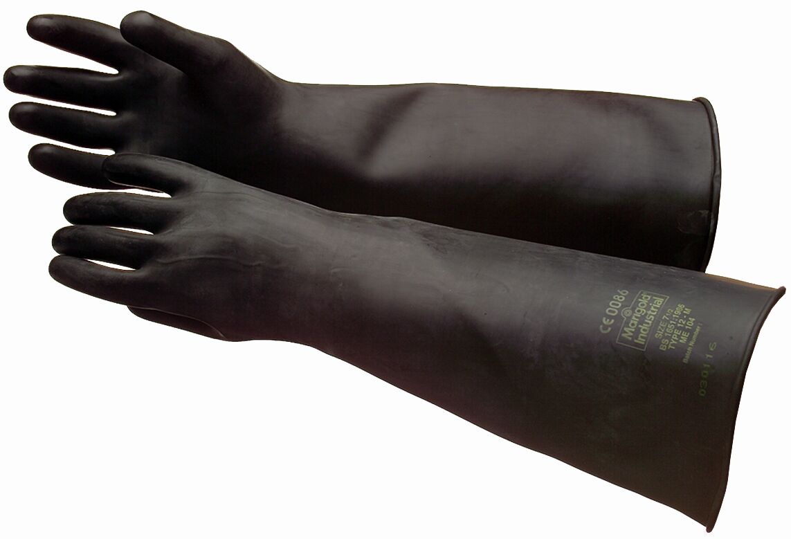 Chemical protection glove ANSELL 87-108 Emperor Heavy, latex, long. 610 mm 8.5-L 9,5/XL