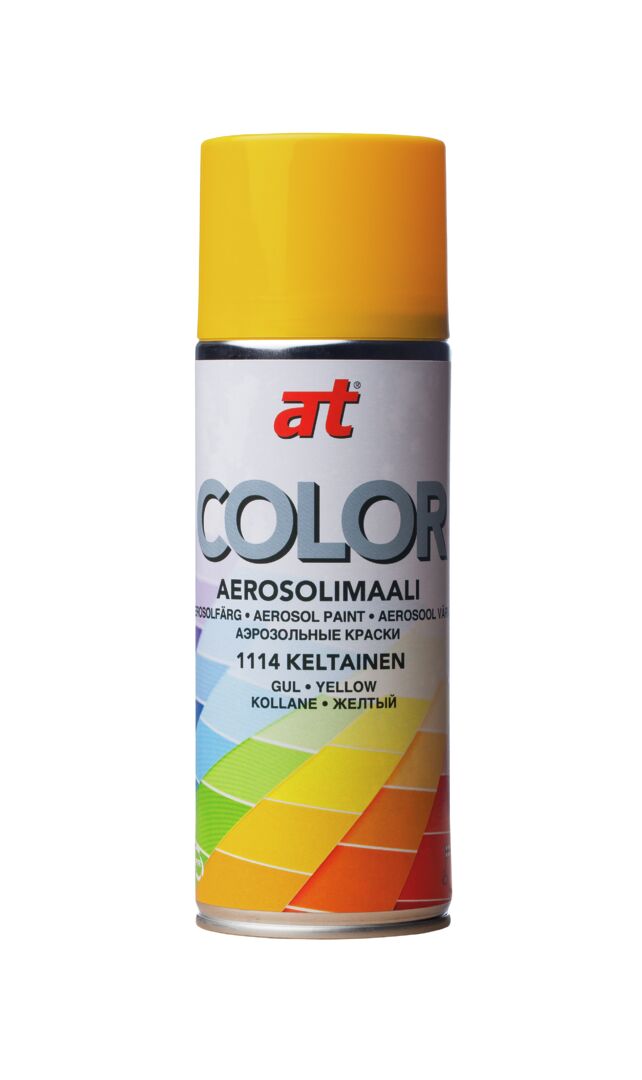 Spraymaali AT Color 1114 keltainen 400/520ml 
