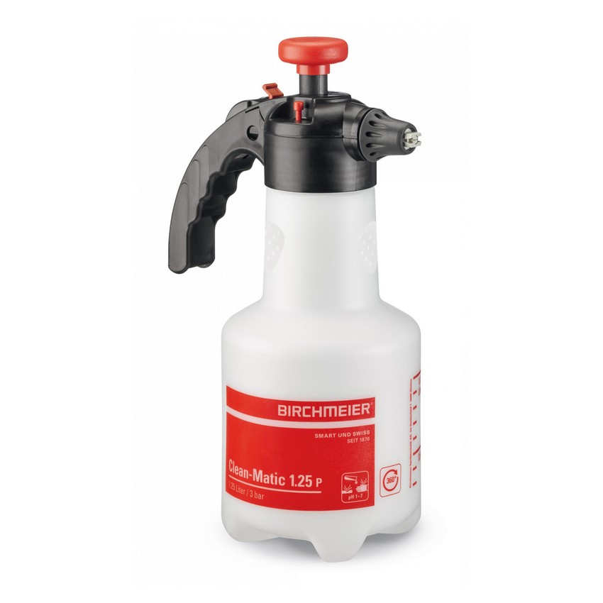 Paineruisku Clean-Matic 1.25 HDPE -säiliö 1,25 litraa, Viton -tiivisteet, Viuhkasuutin