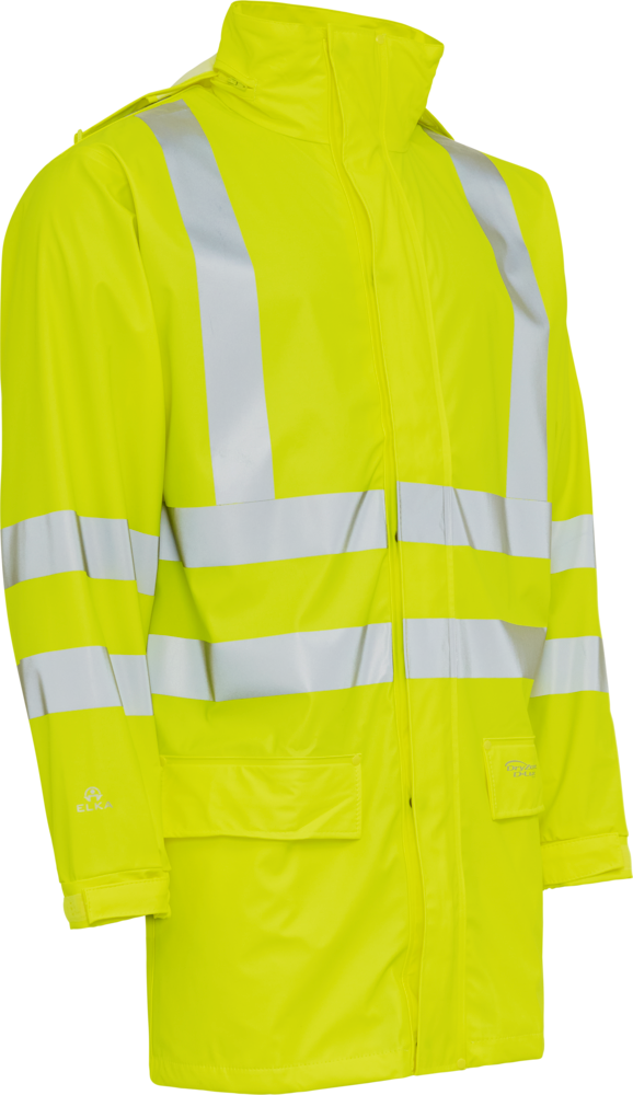 Raincoat Elka Dry Zone Visible Jacket yellow longer model size L
