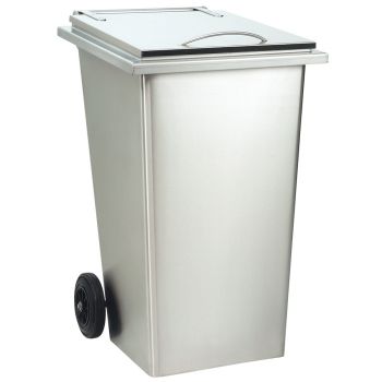Stainless steel waste bin 240 L