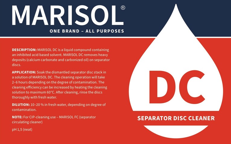 Marisol DC Separator Disc Cleaner 25lit