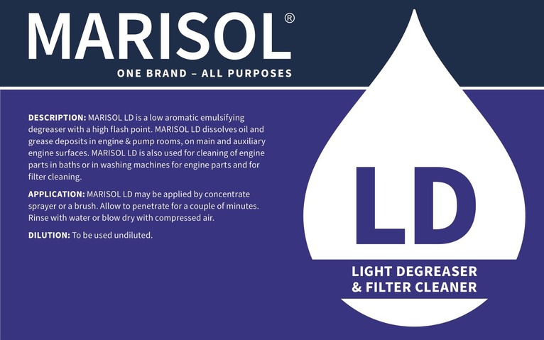 Marisol LD Light Degreaser Coldwash and filter Cleaner 25lit