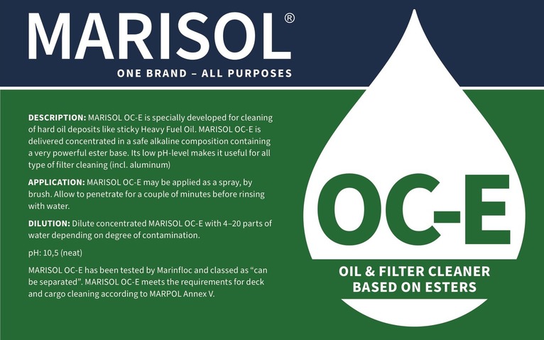 Marisol OC-E Oil and filter cleaner based on esthers 208lit