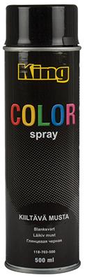 Spraymaali King Kiiltävä Musta 500ml