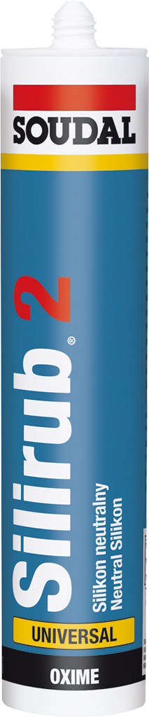 Neutral building and glazing silicone Soudal Silirub 2 clear 600ml